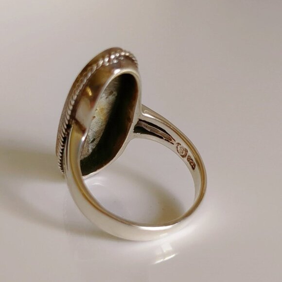 Sterling Silver Abalone Ring, Women's Ring, Ring, Genuine Abalone, 925 Stamped, - Picture 8 of 10